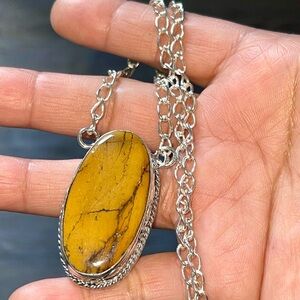 Golden Tigereye Pendant Necklace 15” - 17”